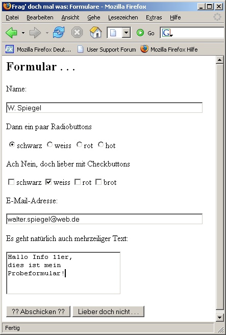 Das Formular